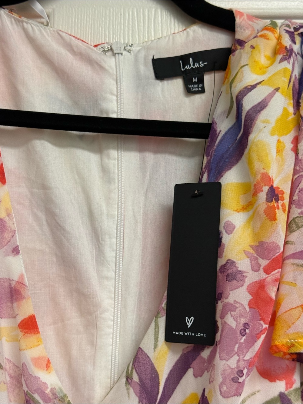 Lulu's Pink Floral V-Neck Wide-Leg Tie-Waist Jumpsuit - Picture 3 of 3